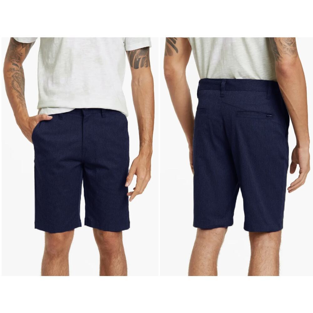Volcom‎ Men's VMonty Stretch 22 Navy Blue Chino Shorts Preppy Classic Casual NWT